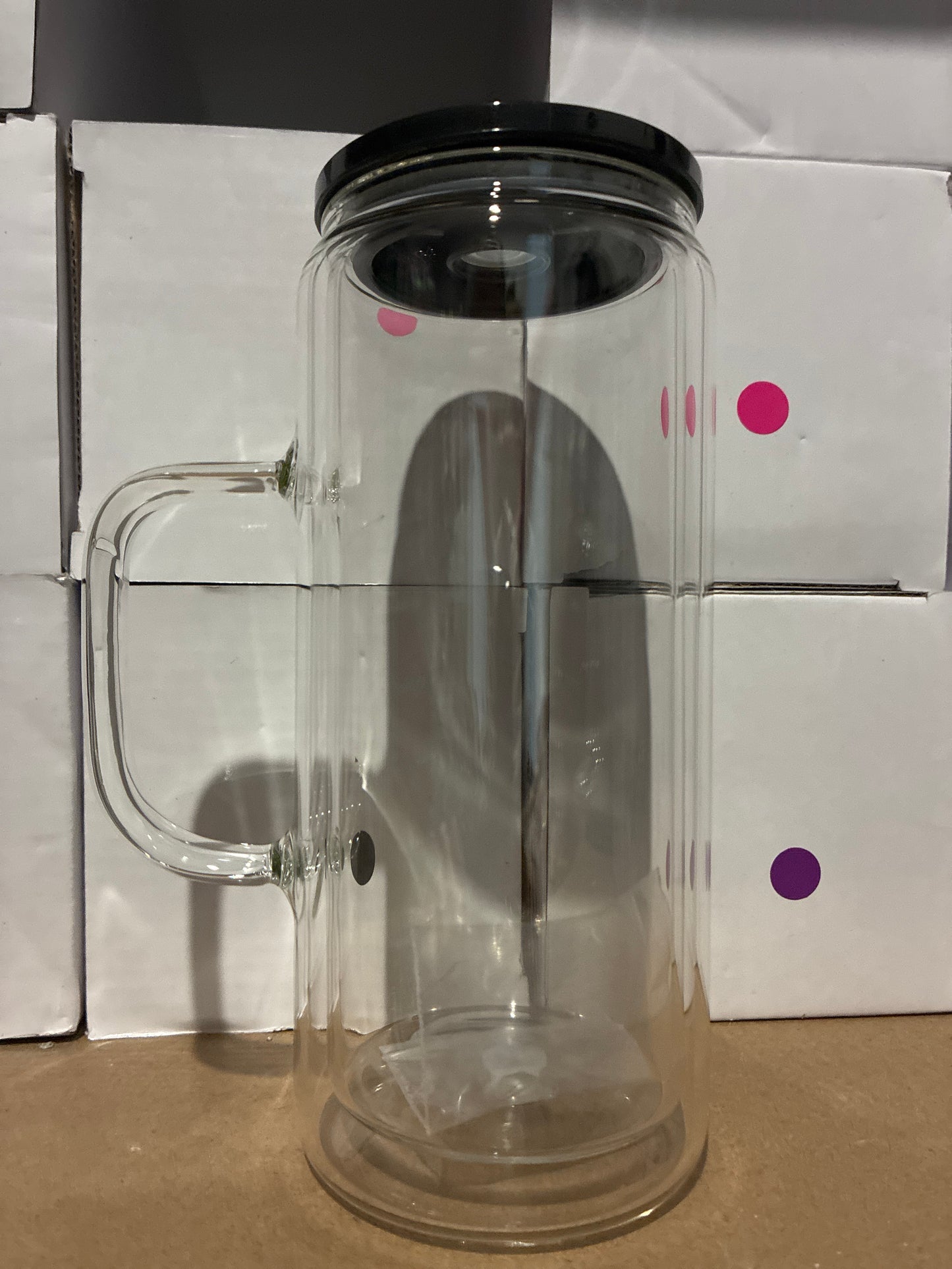 20oz Glass Handle Snowglobe