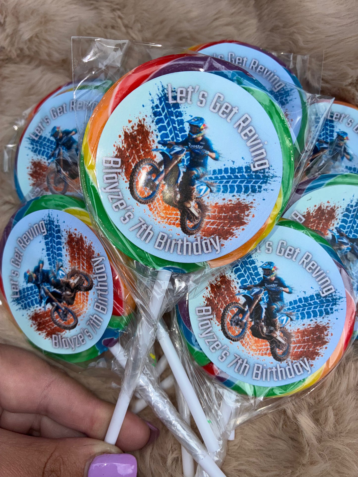 Personalised Lollipop Party Favours