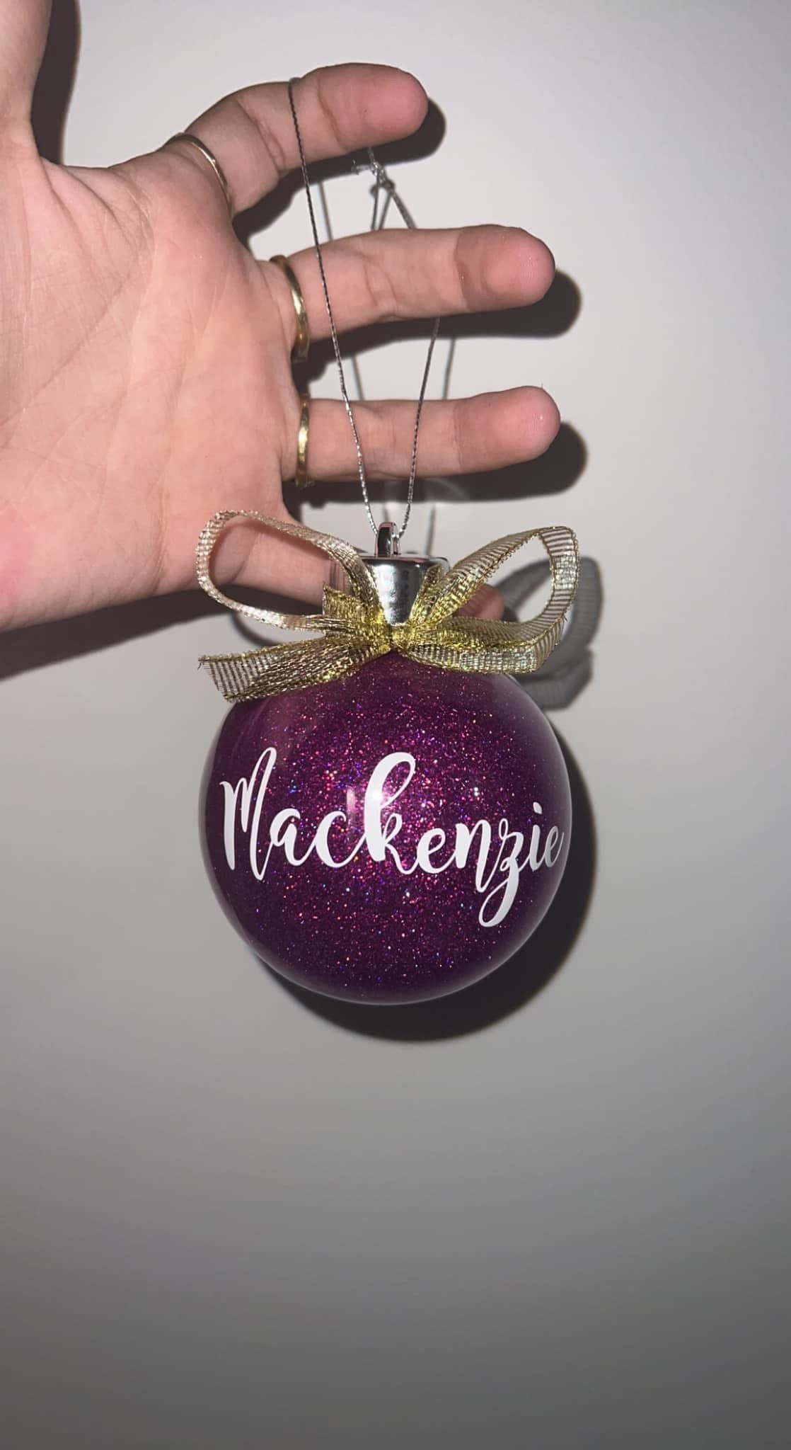 Personalised Glitter Baubles
