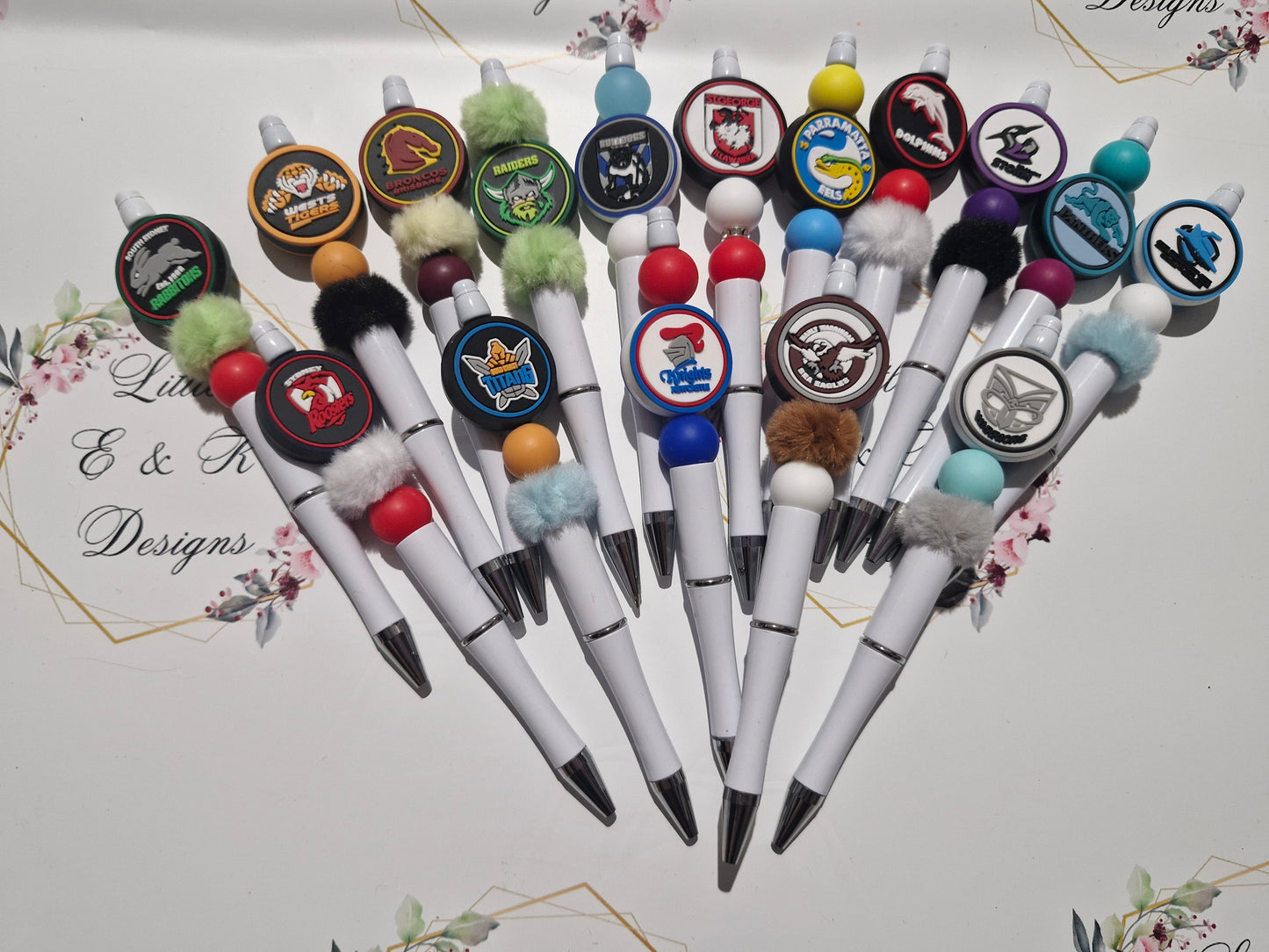 NRL Team Beaded Pens
