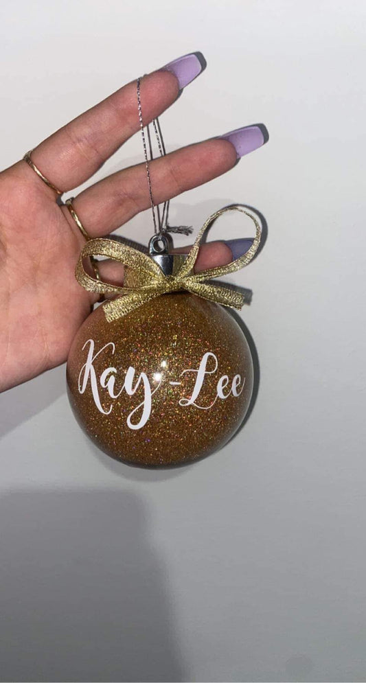 Personalised Glitter Baubles