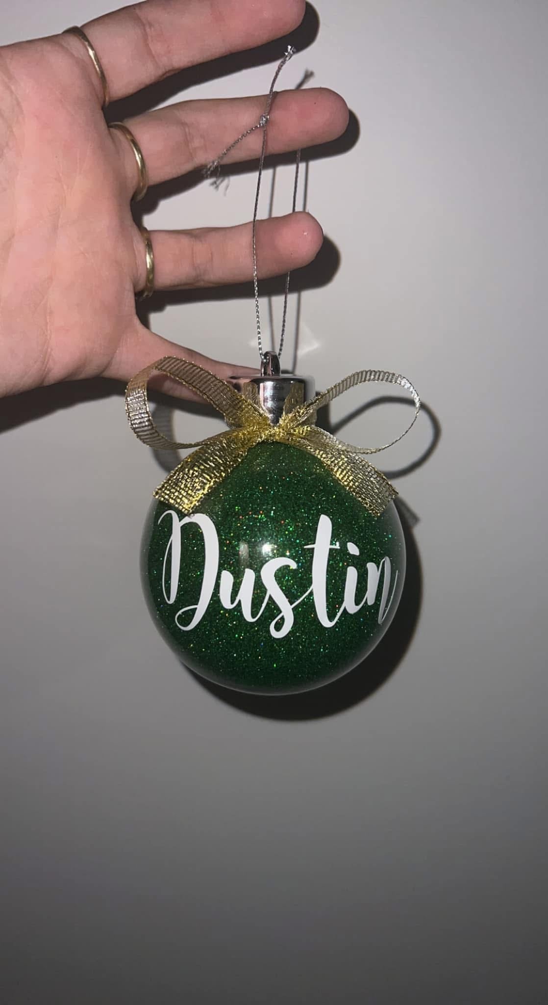 Personalised Glitter Baubles