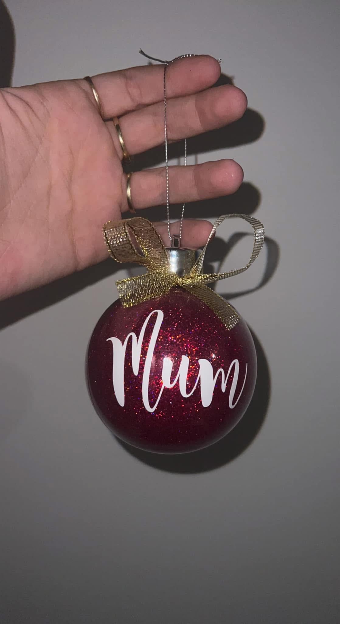 Personalised Glitter Baubles