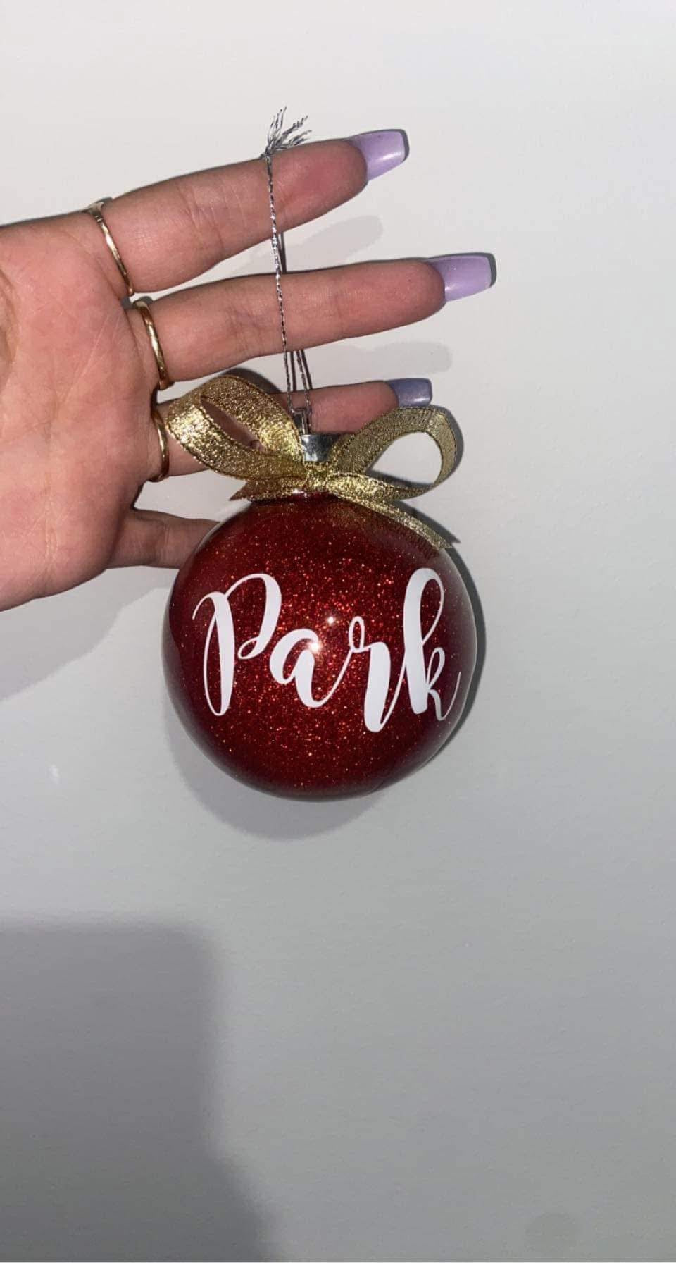 Personalised Glitter Baubles