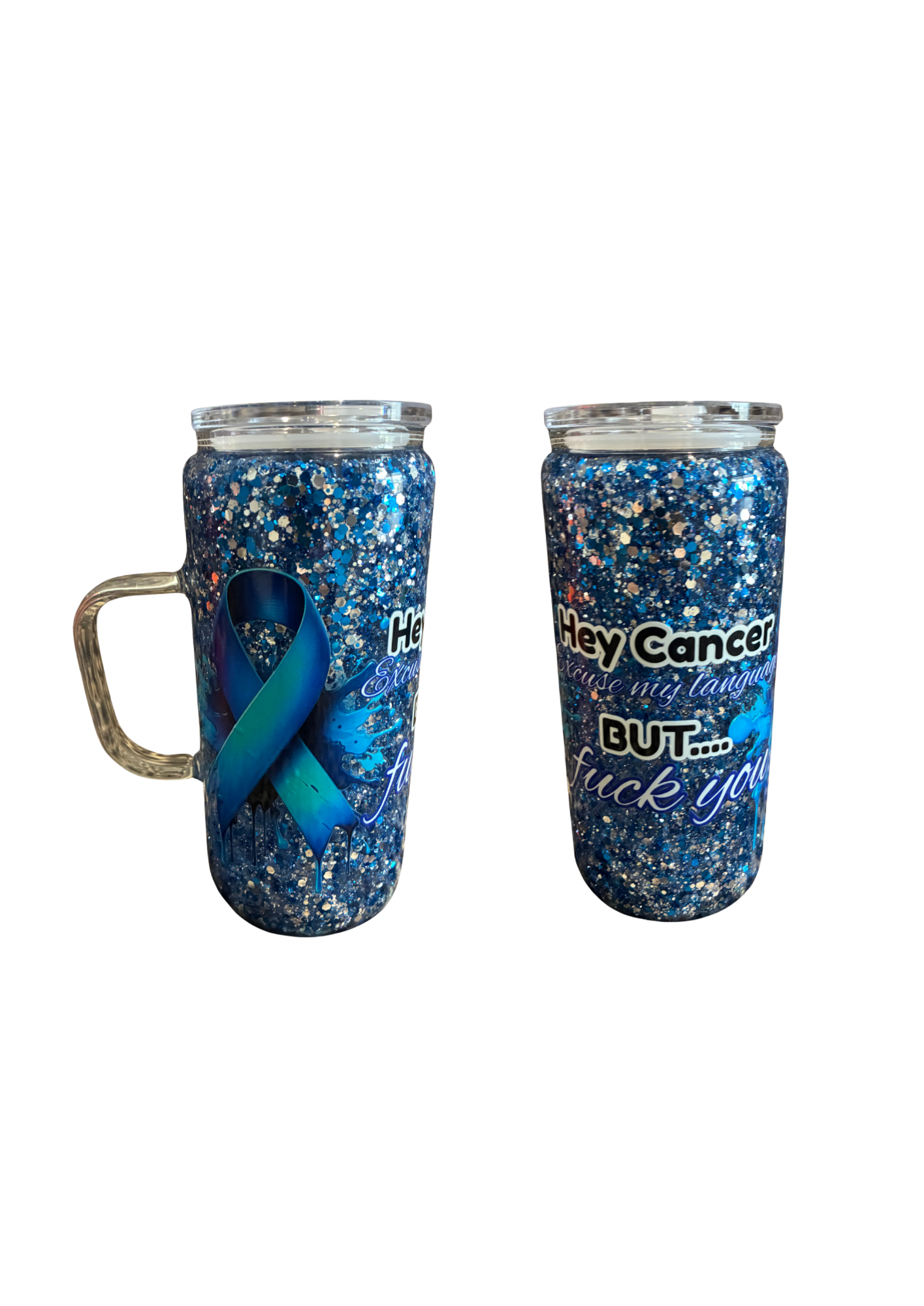 F CANCER Glass Handle Snowglobes