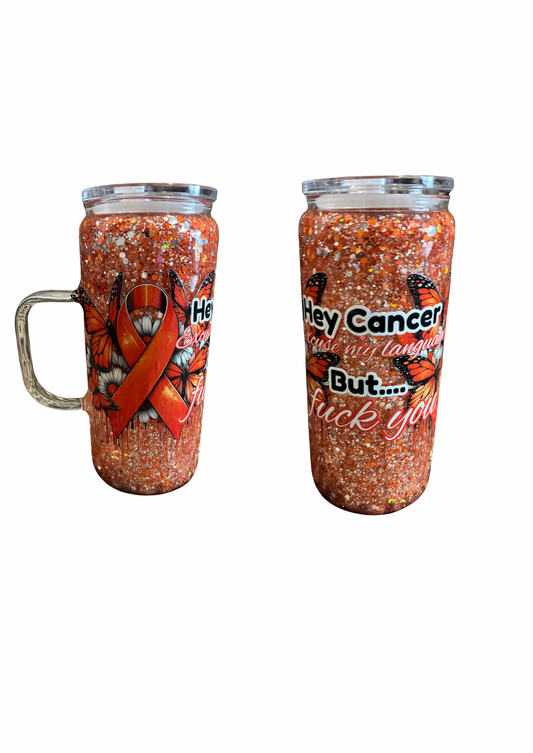 F CANCER Glass Handle Snowglobes