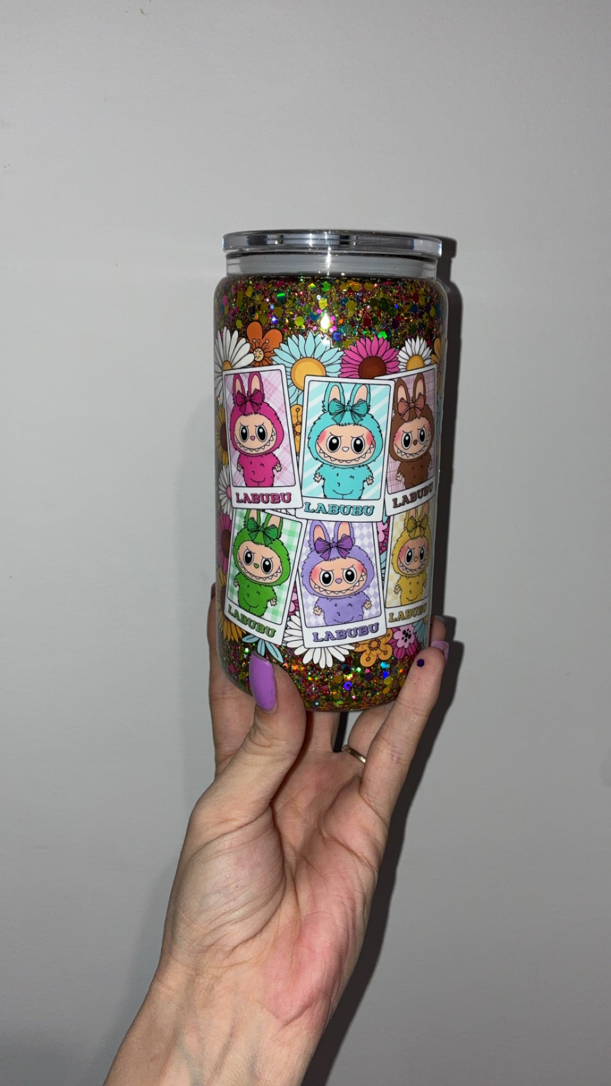 16oz Glass Snowglobe Labubu