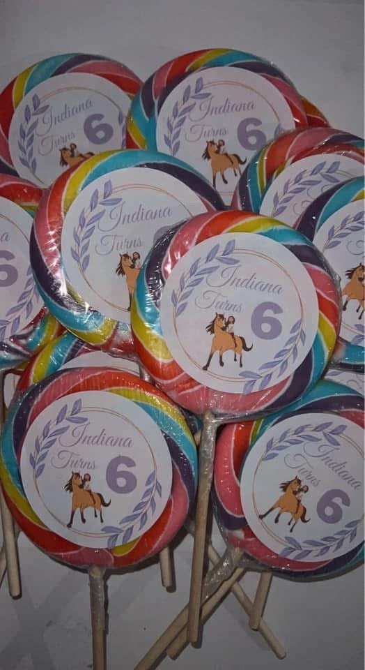 Personalised Lollipop Party Favours