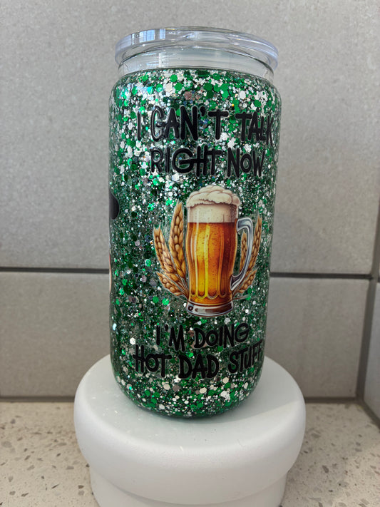 Hot Dad Stuff 16oz Glass Snowglobe