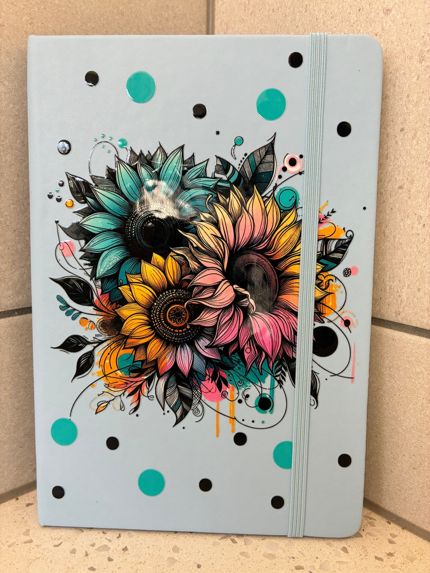 Watercolour Sunflowers A5 Notebook