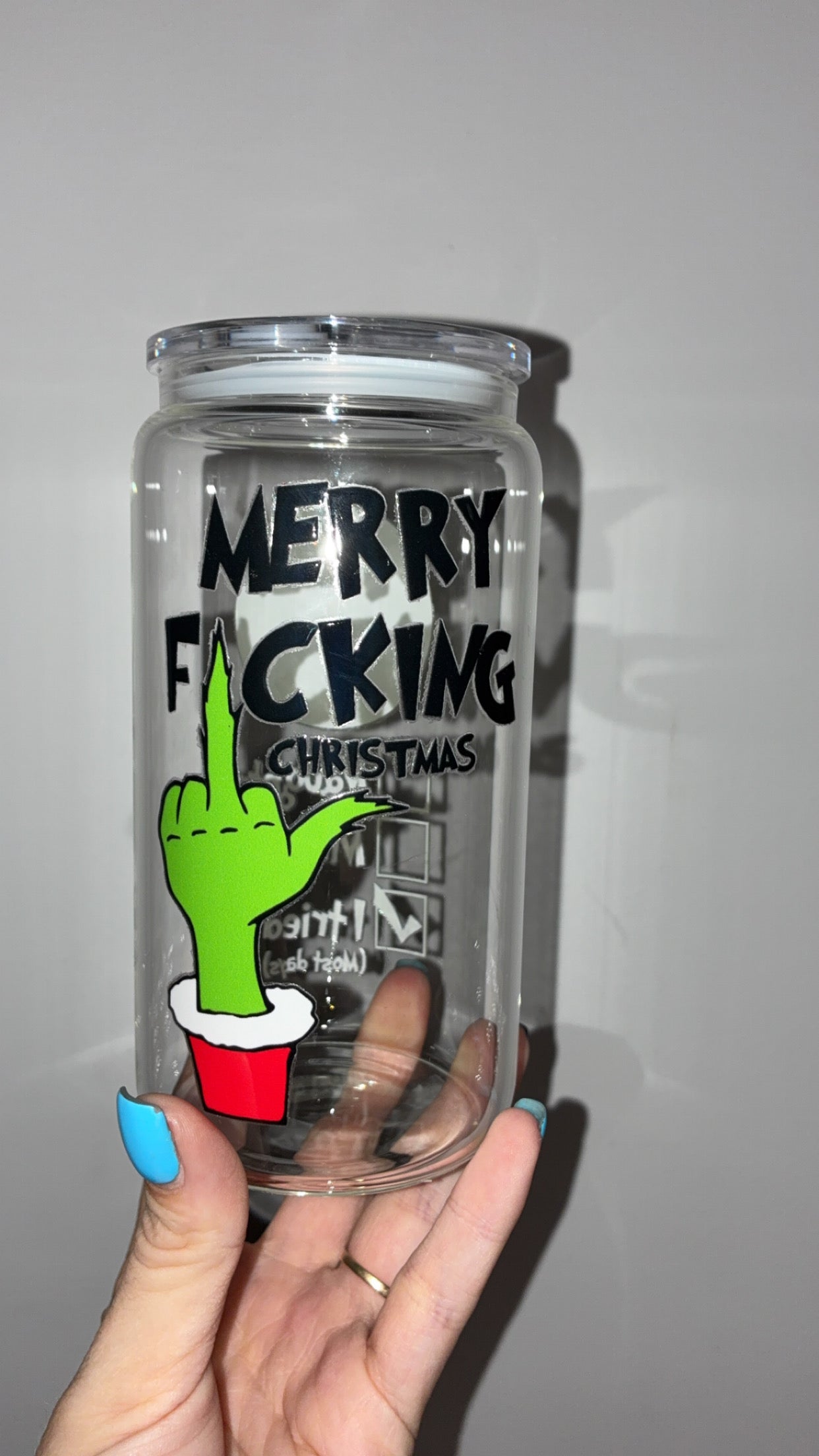 Discounted Christmas 16oz Glass Cups